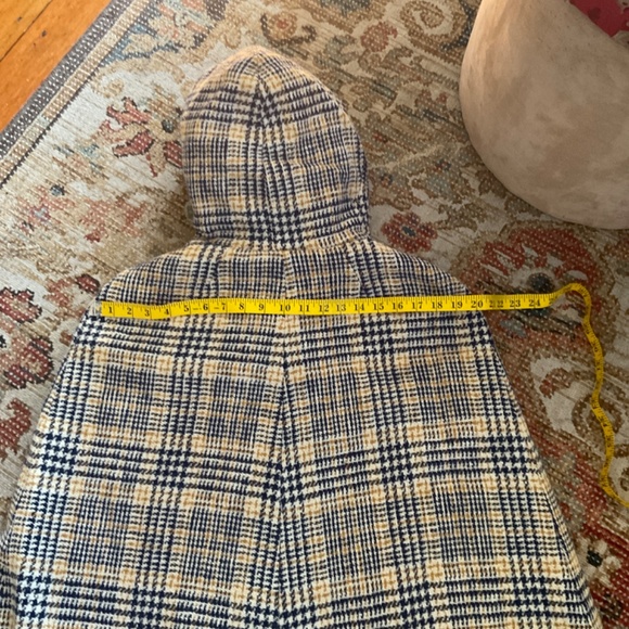 Vintage Wool Hooded Reversible Tartan Plaid Cape - Picture 6 of 12